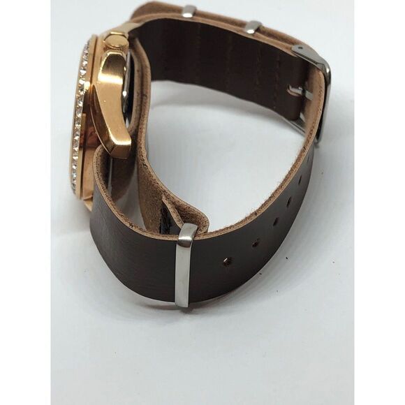 Fossil FS3385 Unisex Brown Leather Analog Dial Quartz Genuine Wrist Watch DV146 - Picture 7 of 8